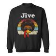 Jive Thanksgiving Turkey Day Face Vintage Retro Style Sweatshirt