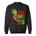 Junenth Black King Melanin Black Dad Fathers Day Men Sweatshirt
