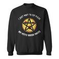 I Just Want To Eat Pizza And Watch Horror Movies Spooky Cult Movies Sweatshirt