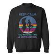 Keep Calm And Avoid Getting A Concussion Retro Color Guard Sweatshirt