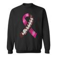 Leopard Game Day Pink American Football Tackle Breast Cancer Sweatshirt