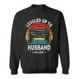 Leveled Up To Husband Est 2023 Newly Married Bachelor Party Sweatshirt