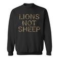 Lions Not Sheep Natural Brush Camo Graphic Sweatshirt