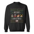 Meowy Christmas Cat Lover Tacky Ugly Christmas Party Sweatshirt