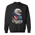 Merica Patriotic Eagle Freedom 4Th Of July Usa American Flag Sweatshirt