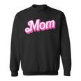 Mom Pink & White Overlapping Font Halloween Costume Sweatshirt