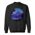 Mountain Silhouette Forest Lake Reflection Sweatshirt