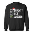 Naughty Nice Swedish Santa Hat Christmas Sweatshirt