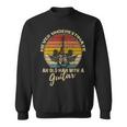 Never Underestimate An Old Man With A Guitar Player Vintage Sweatshirt