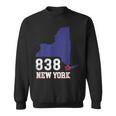 New York Area Code 838 New York Ny Map Sweatshirt