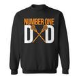 Number One Dad Lax Player Father Lacrosse Stick Lacrosse Dad Sweatshirt