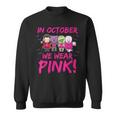 In October We Wear Pink Breast Cancer Awareness Halloween Sweatshirt