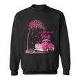 In October We Wear Pink Ribbon Leopard Truck Breast Cancer Sweatshirt