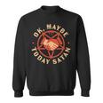 Ok Maybe Today Satan Retro Vintage Halloween Vintage Halloween Sweatshirt