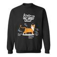 Orange Tabby Cat Anatomy Of A Cat Cute Present Sweatshirt
