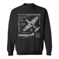 P-51 Mustang Wwii Fighter Plane Us Military Aviation Design Sweatshirt