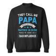 Papa Partner In Crime Grandpa Gift From Grandchildren Sweatshirt