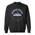 Pikes Peak Colorado - Rocky Mountain Retro Sweatshirt