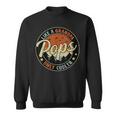 Pops Like A Grandpa Only Cooler Vintage Retro Fathers Day Sweatshirt