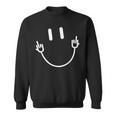 Power Socket Smile Middle Finger Hand Icon Meme Electrician Electrician Funny Gifts Sweatshirt