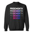 Pridemonth Demon Vintage Human Right Bisexual Sweatshirt