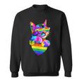 Proud Cute Cat Pride Lgbt Transgender Flag Heart Gay Lesbian Sweatshirt