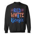 Red White & Boujee Summer Funny Drinking 4Th Of July Us Flag Sweatshirt