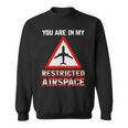 You Are In My Restricted Airspace Airplane Pilot Quote Sweatshirt