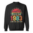 Retro 40Th Birthday Gifts Vintage Awesome Since June 1983 Sweatshirt