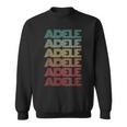 Retro First Name Adele Italian Personalized Nametag Groovy Sweatshirt