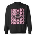 Retro Groovy Howdy Rodeo Country Southern Cowgirl Hat Girls Sweatshirt