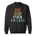 Retro Mechanic Gag Gifts For Men Xmas Eat Sleep Fix Cars Gift For Mens Sweatshirt