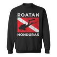 Retro Roatan Honduras Scuba Dive Vintage Dive Flag Diving Sweatshirt