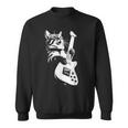 Rock Cat Playing Guitar Guitar Cat Sweatshirt