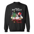 Santa Riding Border Collie This Is My Ugly Christmas Sweater Sweatshirt