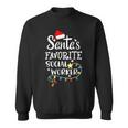 Santa's Favorite Social Worker Christmas School Social Work Sweatshirt