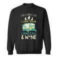 Simple Girl Dogs Camping Wine Camper Trailer Gift For Womens Sweatshirt