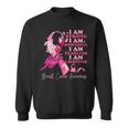 I Am A Survivor Breast Cancer Awareness Pink Ribbon Feathers Sweatshirt