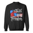 Tasted Like Freedom 4Th Of July Patriotic Ice Cream Usa Flag Patriotic Funny Gifts Sweatshirt