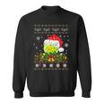Tennis Ugly Sweater Christmas Pajama Lights Sport Lover Sweatshirt