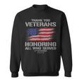 Thank You Veterans Day Honoring All Who Served Us Flag Sweatshirt