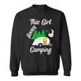 This Girl Loves Camping Teardrop Trailer Rv Camper Sweatshirt
