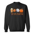 Tis The Season Pumpkin Leaf Latte Fall Volleyball Sweatshirt