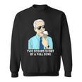 Two Scoops Short Of A Full Cone Funny Biden Eating Ice Cream Sweatshirt