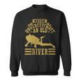 Never Underestimate An Old Diver Scuba Diving Diver Sweatshirt