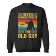 Never Underestimate The Old Guy Disc Golf Vintage Sweatshirt