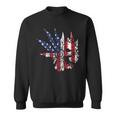 Usa American Flag Skull Skeleton Biker Style Gift Idea Biker Funny Gifts Sweatshirt