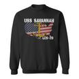Uss Savannah Lcs-28 Littoral Combat Ship Veterans Day Father Sweatshirt