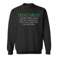 Vegetarian Definition Ancient Tribal Name Funny Anti Vegan Sweatshirt