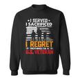 Veteran Vets Us Army Veteran Gifts American Flag I Regret Nothing Gift Veterans Sweatshirt